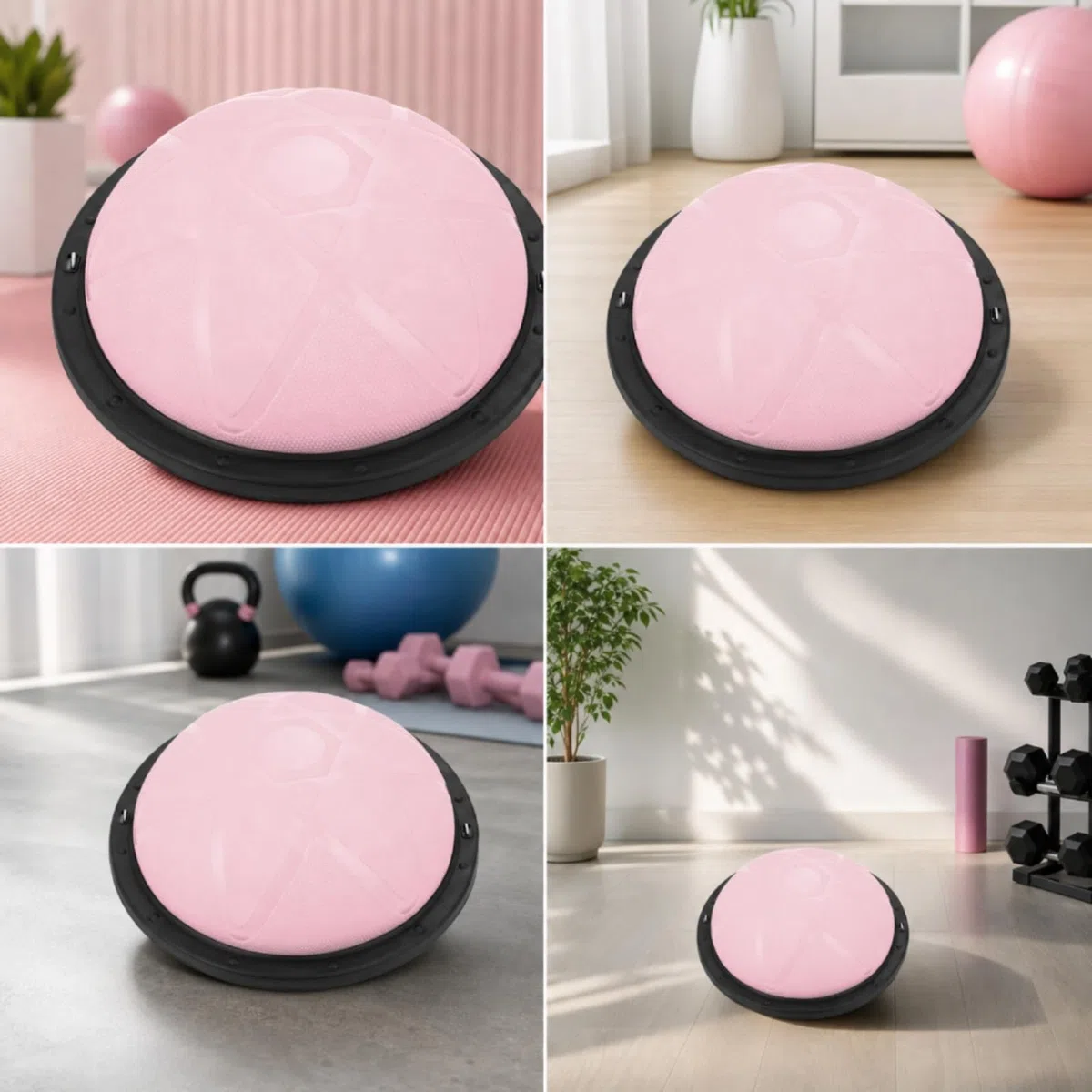 Balance Training Ball Mezza Sfera Equilibrio Palla Propriocezione Cuscino Stabilità Pedana Allenamento con Presa Migliorata E Base Tonda in PP E PVC