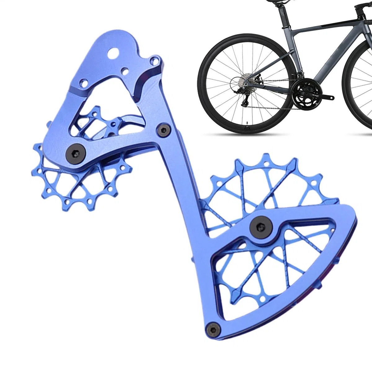 Deragliatore posteriore da ciclismo Rullo Guida Puleggia Deragliatore | Cambio Fluido per Mountain Bike Bici da Strada Parti di Ricambio per Bicicletta Componenti Attività Outdoor