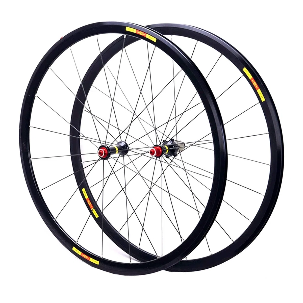 Ruote Set di Ruote per Bici da Strada 700c Ruota Anteriore E Posteriore per Bicicletta da 28 Pollici Cerchio in Lega A Doppia Parete 30mm Freno C/V 8-11 velocità QR 1560g