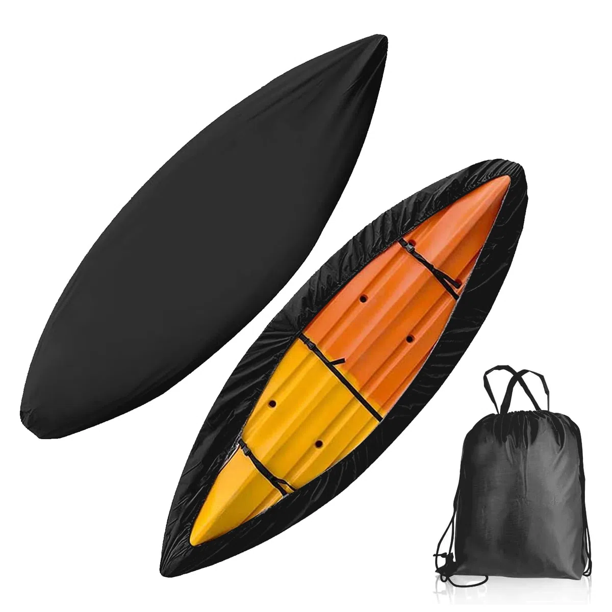 420D Copertura per Kayak, Impermeabile Durevole Protezione UV Copertura Kayak Canoa per la Pesca in Barca/Kayak/Canoa/Paddle Board (4.6~5.0m/15.1ft~16.4ft)