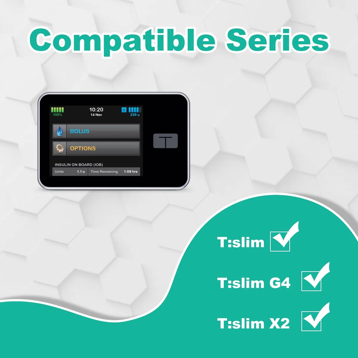Custodia per pompa di insulina per t:slim Tandem X2, clip da cintura girevole a 360° per t:slim G4 Spool Up tubo in nero