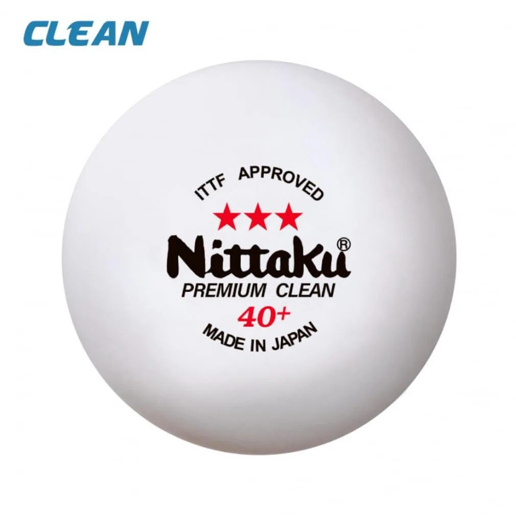 Nitaku NB1701 Palline da ping pong, 3 stelle, Premium, Clean, 40 mm, bianche