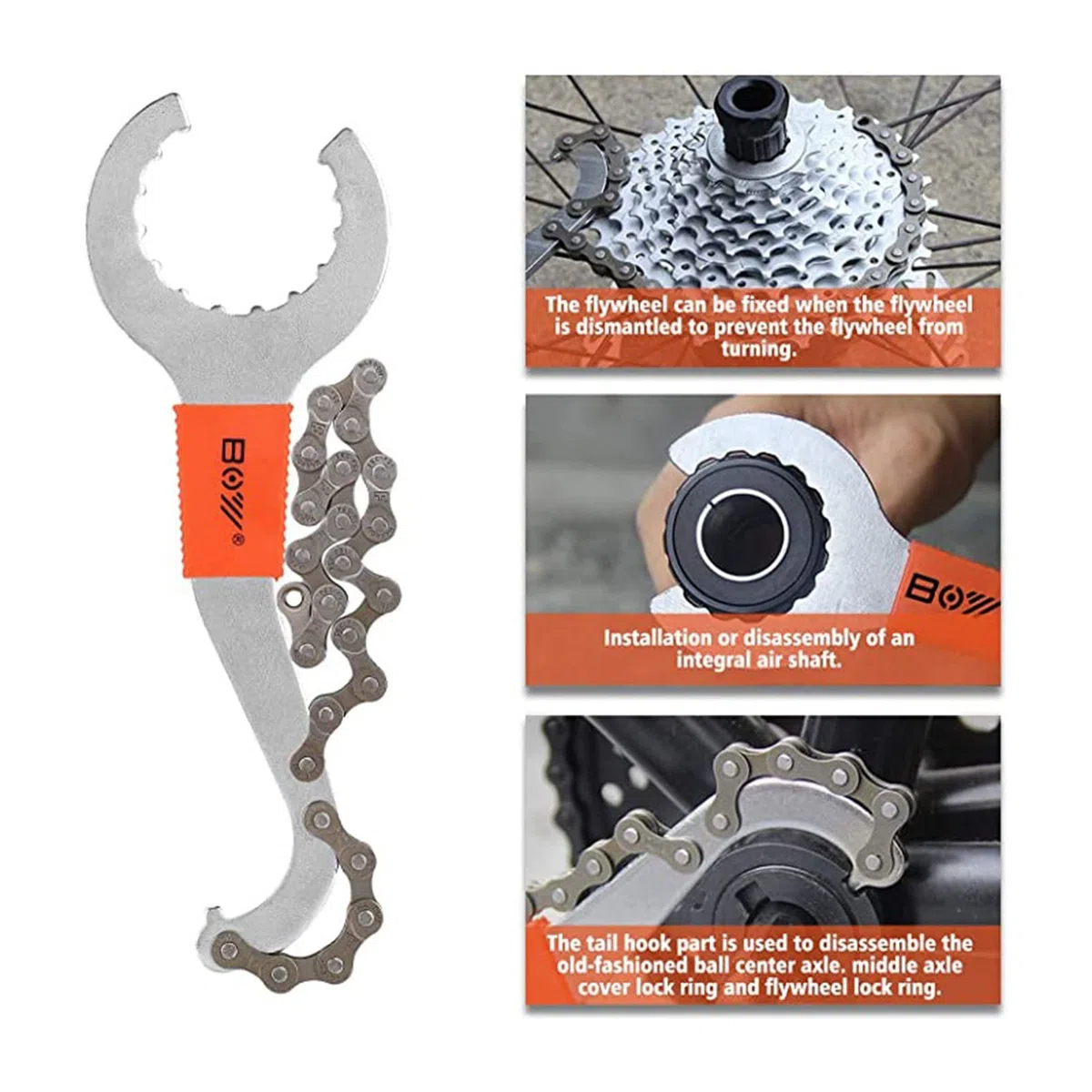 Kit di strumenti per la riparazione della bicicletta, strumento per estrattore della manovella, estrattore della manovella della bici, chiave a brugola esagonale per la rimozione della staffa