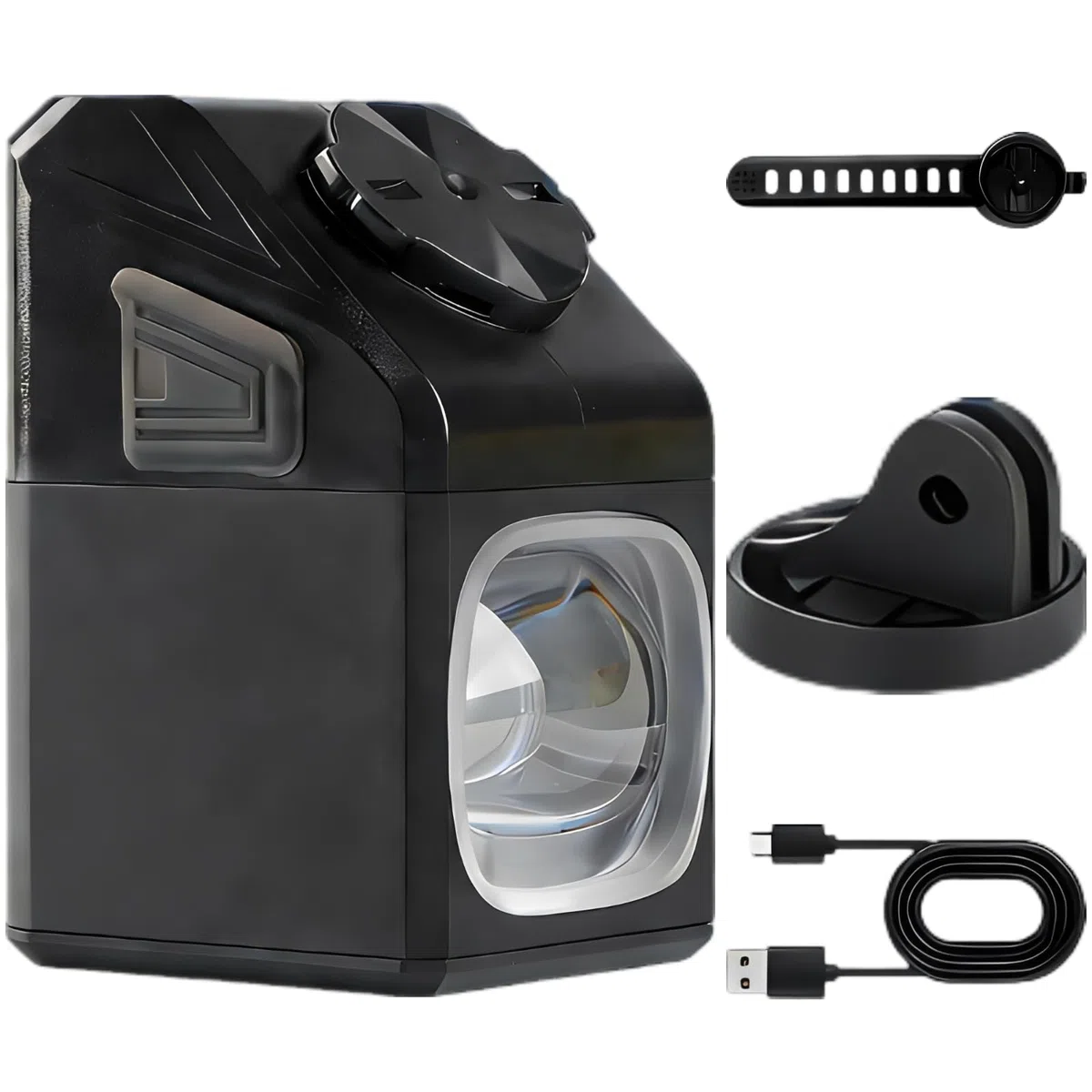 Luce, 1600Lm, Doppia Sorgente di Luce Per La Guida Notturna, Anti-Glare Cut-Off Fascio, Batteria 4000Mah, Ipx6 Impermeabile, Lega di Alluminio, Facile Montaggio