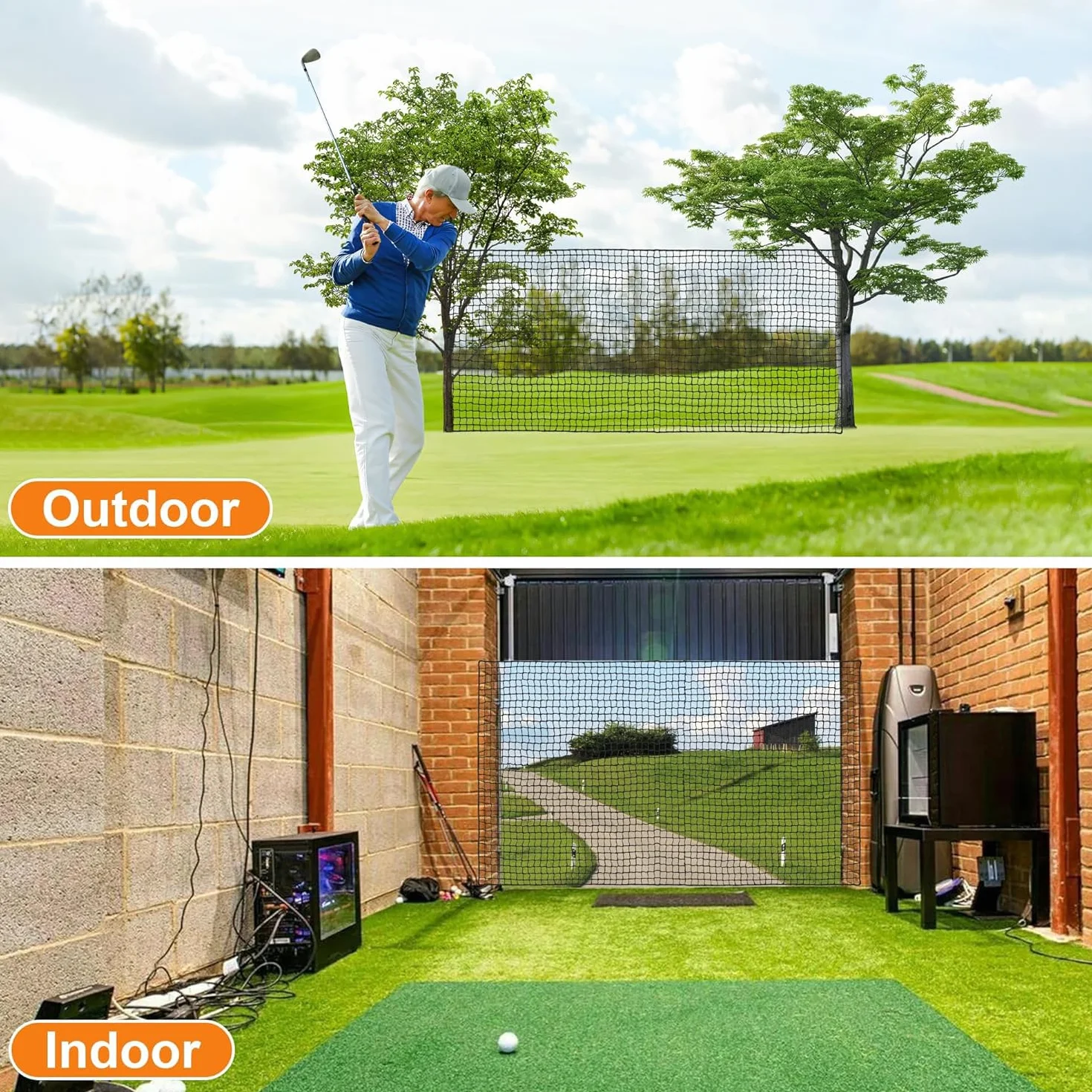 Rete da Golf,con Corda e Fibbia,Rete Golf Portatile per Interno ed Esterno,per Golf,Hockey,Baseball e Altri Sport