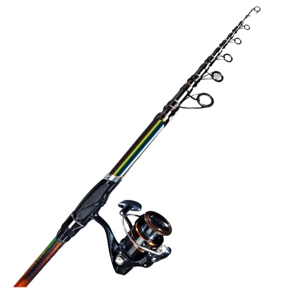Canna da Pesca Attrezzatura da Pesca con Canna da Lancio a Canna Lunga for Ocean Lake River | Ideale for lanci lunghi in acqua salata for pesci grossi(XS)