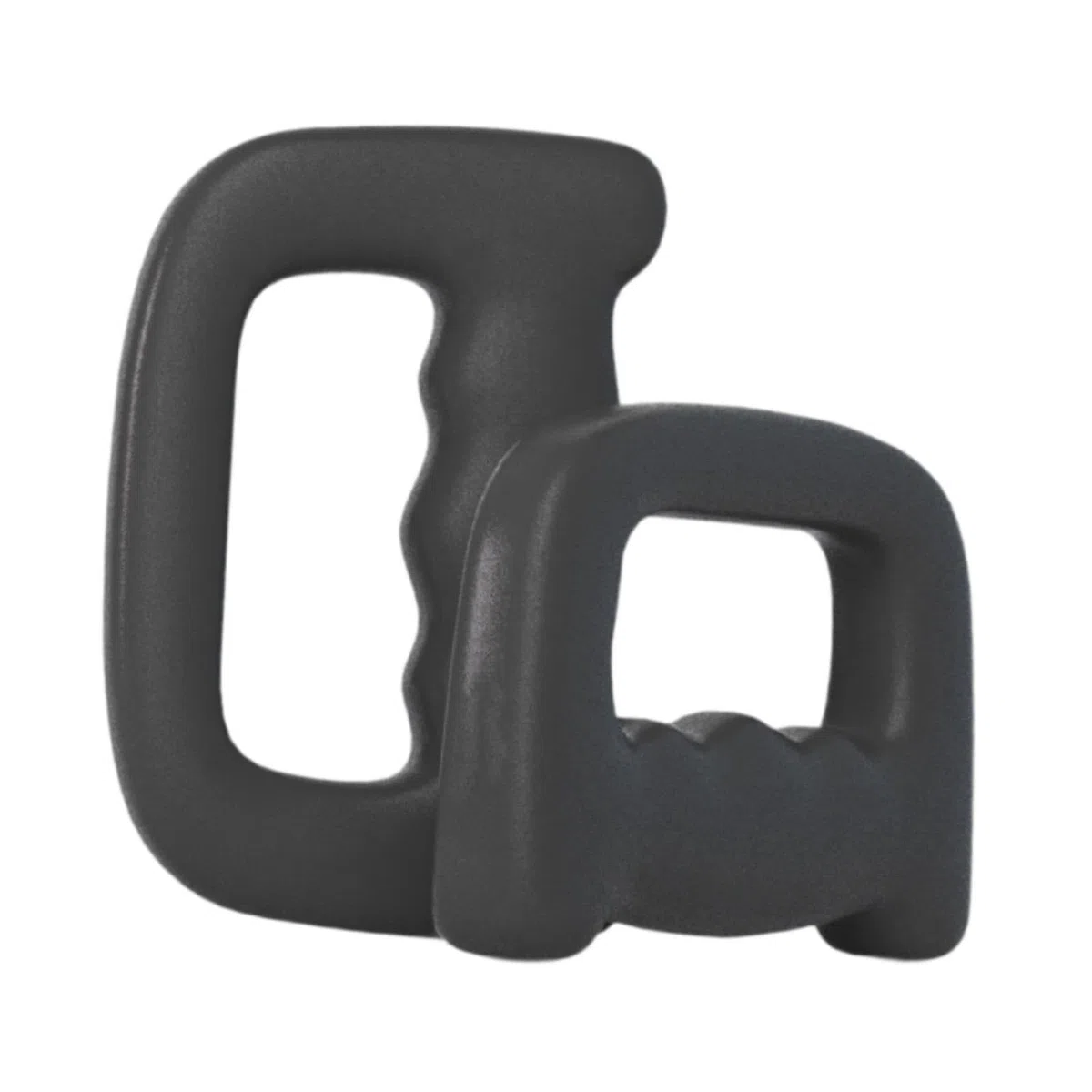 2 Pezzi Manubri Fitness Portatili Design Sagomata Realizzati in Ghisa Nonslip Ideali per Allenamento Braccia Schiena Spalle Curl Utilizzabili I, Nero 1.5 Kg
