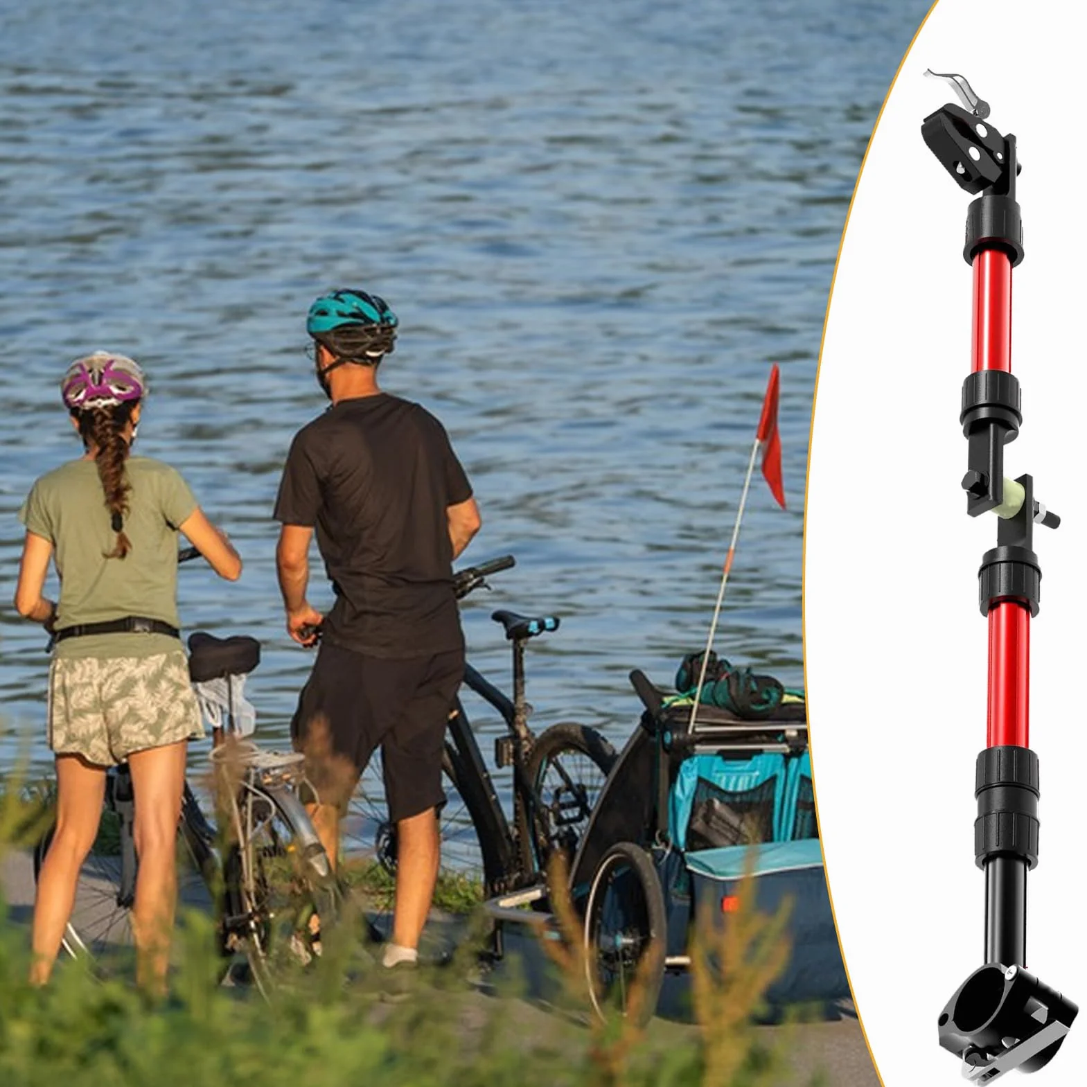 Attacco per Rimorchio Bici,Aggancio Per Carrello | Accessori Portapacchi Posteriore in Lega per Trasporto Bambini Animali Domestici e Avventure all'Aperto