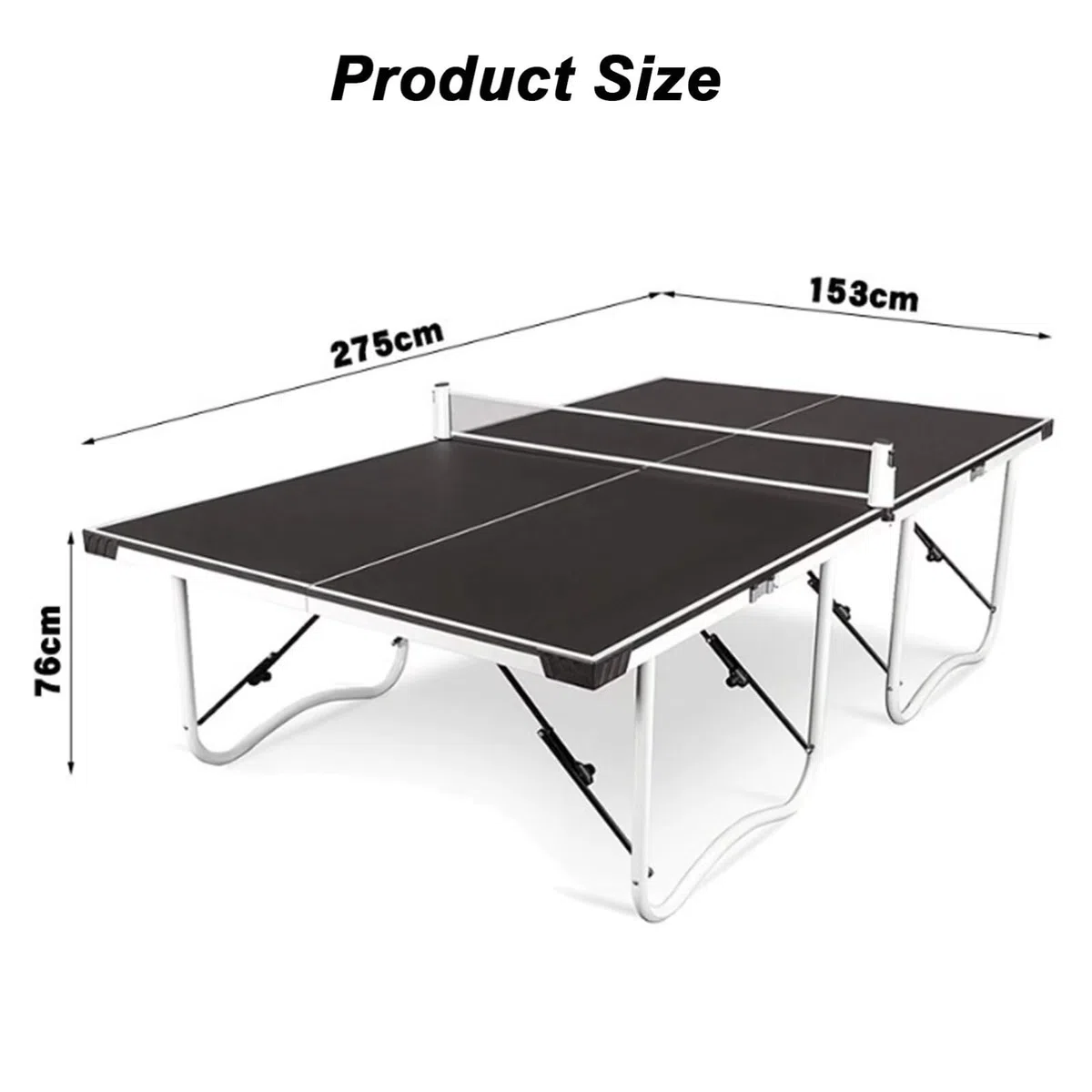 Tavolo da Ping Pong, Tavolo da Ping Pong Portatile per Interni ed Esterni, Tavolo da Ping Pong Pieghevole Compatto a 4 Gambe da 9 Piedi, Tavolo Professionale Pieghevole di Dimensioni Standar
