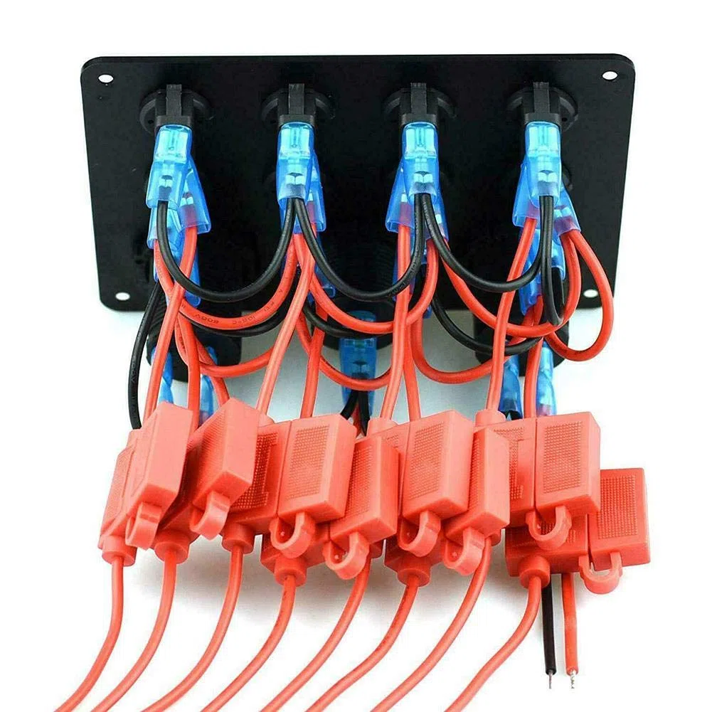 RUNGAO - Interruttore a Levetta Impermeabile a 8 Gang, 12V/24V Pannello di Commutazione Marino, per Auto e Barca RV