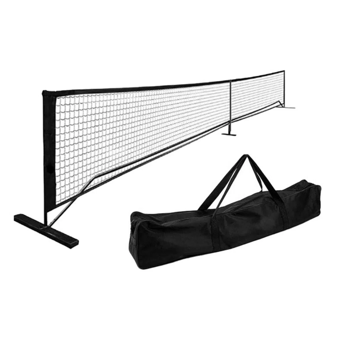 harayaa Rete Pickleball Portatile Rete da Allenamento Rete da Campo Rete Smontabile in Poliestere E Ferro Trasportabile con Borsa Adatta a Allenamenti