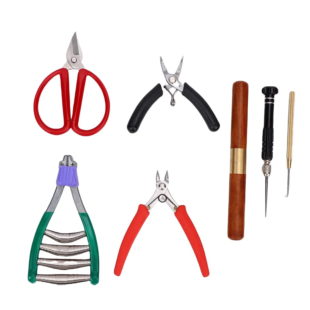 Cocoarm Set di Strumenti per Incordare Racchette da Badminton, Borsa per | Acciaio Duro, Pinza Iniziale, Pinze Curve, Gancio, Tennis, Borsa, Compatibile