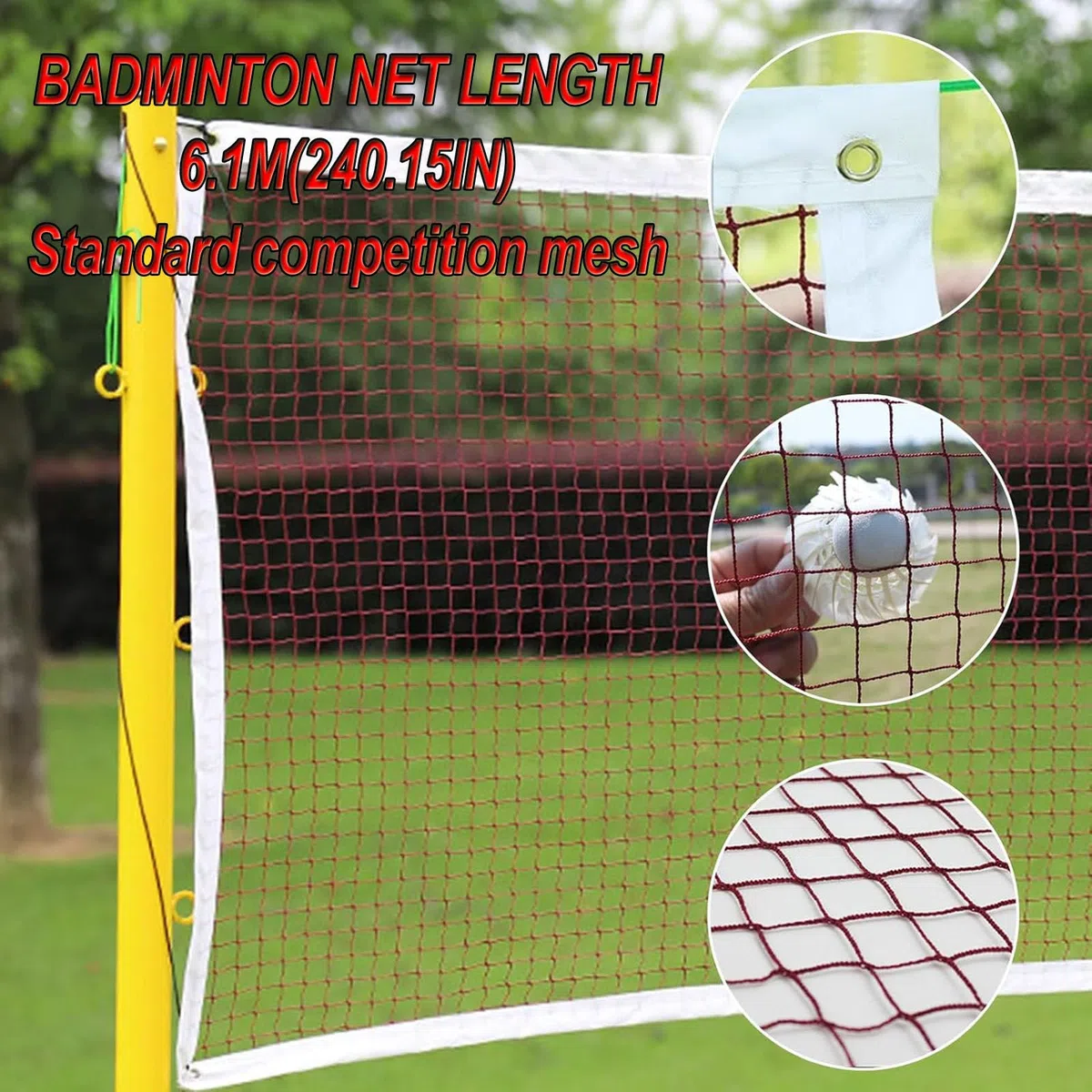 Palo da Badminton per Giardino | Supporto In Acciaio Per Interno Esterno Con Base Zavorrata E Rete 1.55 M, Adatto A Giardini Stadi Spiagge Parchi Prati