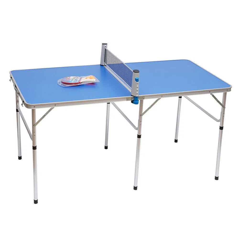 Tavolo da ping pong 152 x 76 x 76 cm, set completo per casa e giardino, include 1 tavolo da ping pong, 2 racchette e 3 palline da ping pong