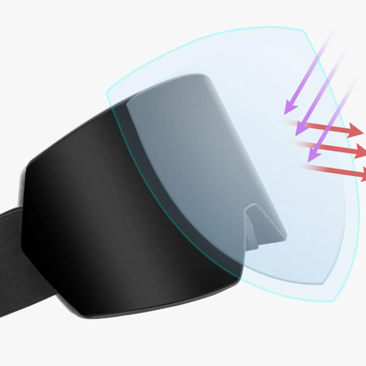 Occhiali da sci – Occhiali da neve antinebbia con lente a doppio strato, protezione UV antivento occhiali da sci per comodo cinturino regolabile Snowboard Eyewear, 18,5 x 9,3 x 4 cm