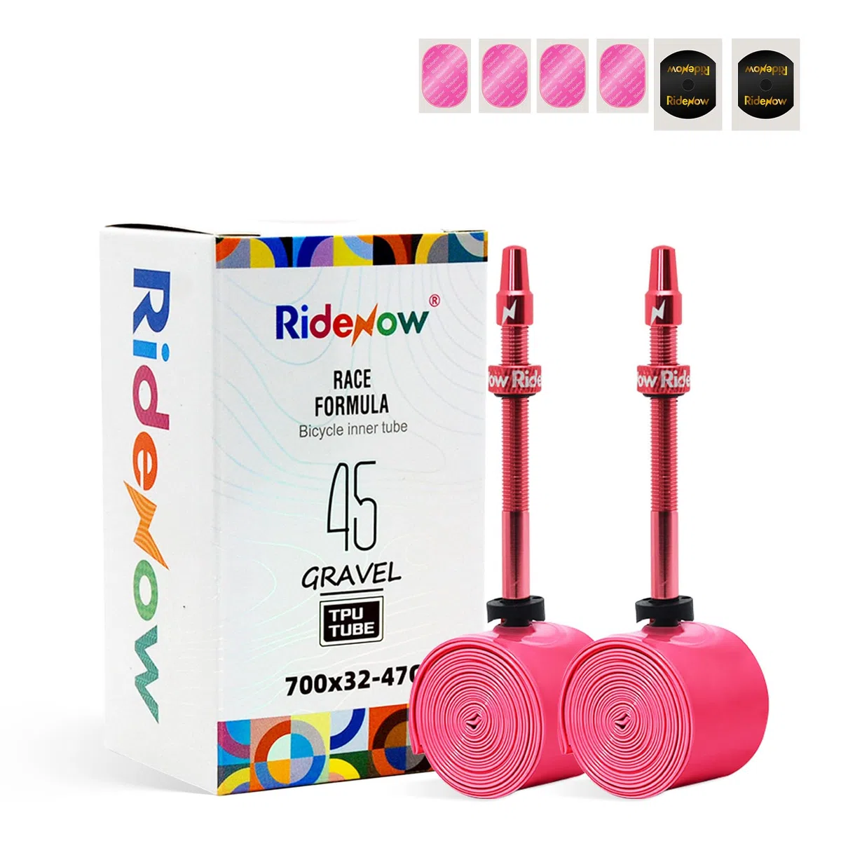 RideNow Tubo flessibile in TPU per bici da corsa/Gravel Bikes 700 x 32 – 47 C, 27 pollici, 28 pollici, tubo flessibile per bicicletta ultraleggero con valvola Presta 45/65 mm