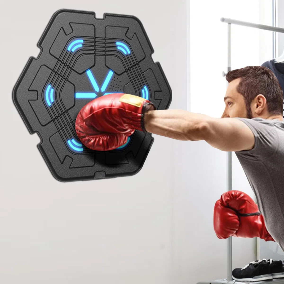 Musica Boxing Machine – Target Pads | Punzonatrice musicale – Training Punching Pads 2000 mAh Ricaricabile Montaggio a Parete per Adulti Focus Training Home Workout Famiglia Fitness Divertimento