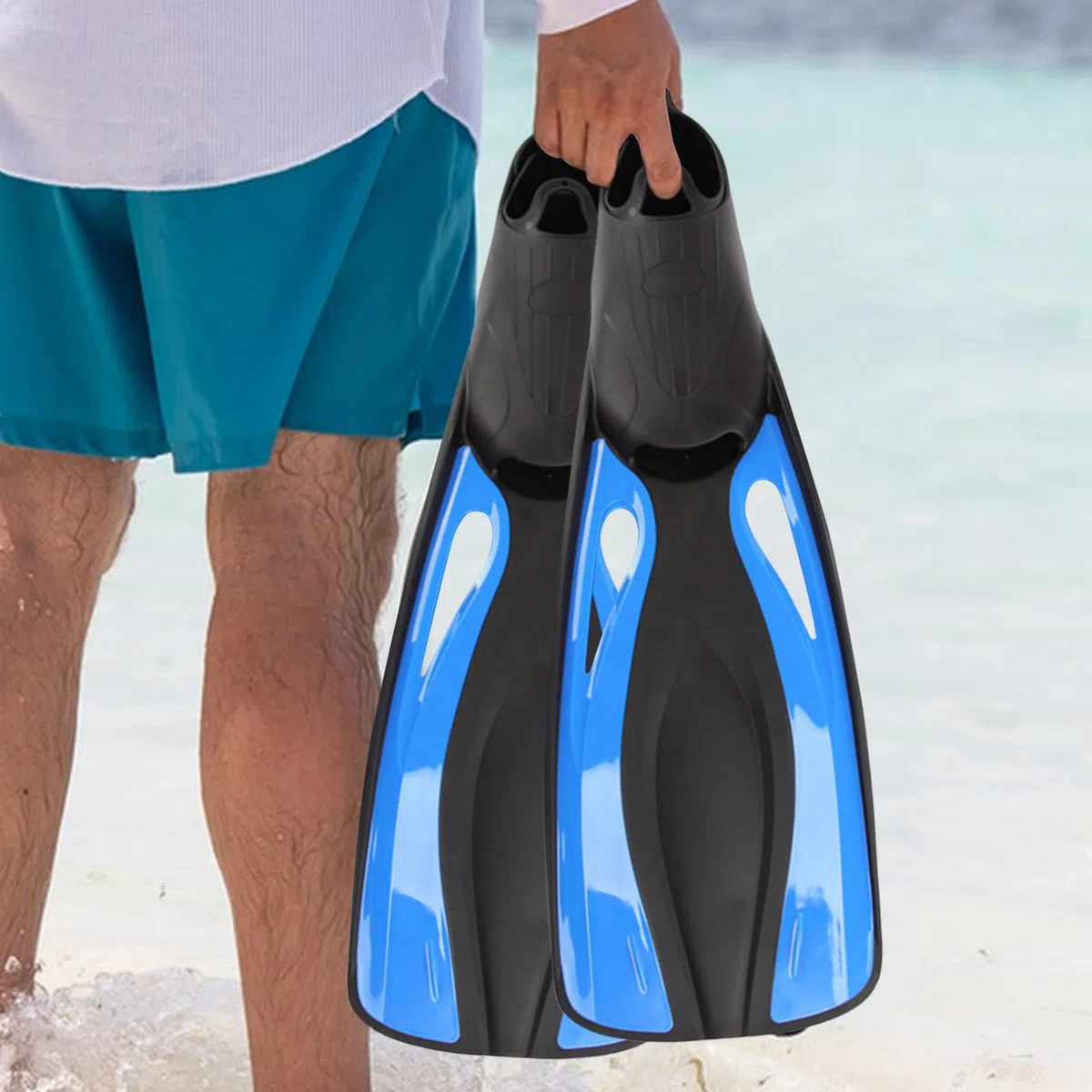 Pinne da nuoto per adulti – Set di pinne da nuoto per adulti, 1 paio di pinne regolabili per attività sportive in acqua, per donne, uomini e donne