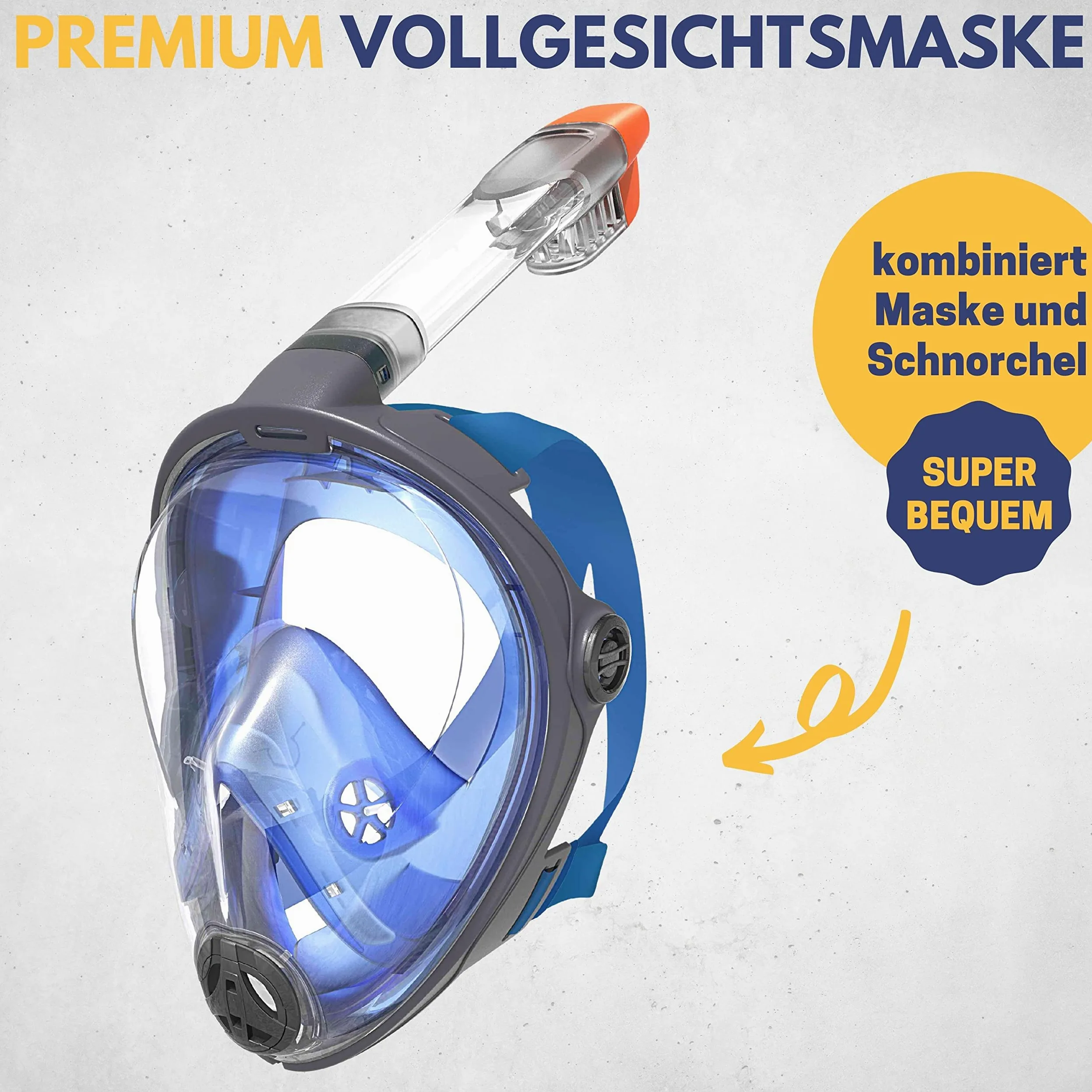 BEST SPORTING Vollgesichtsmaske, Maschera Integrale Unisex Adulto