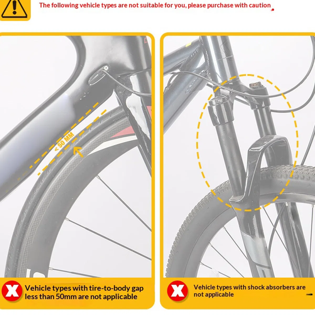 Parafango Bici Aletta Regolabile Per Ciclismo | Set Di Alettoni Per Bicicletta Per Il Ciclismo Montano Il Pendolarismo Il Ciclismo Ricreativo E La Guida In Condizioni Di