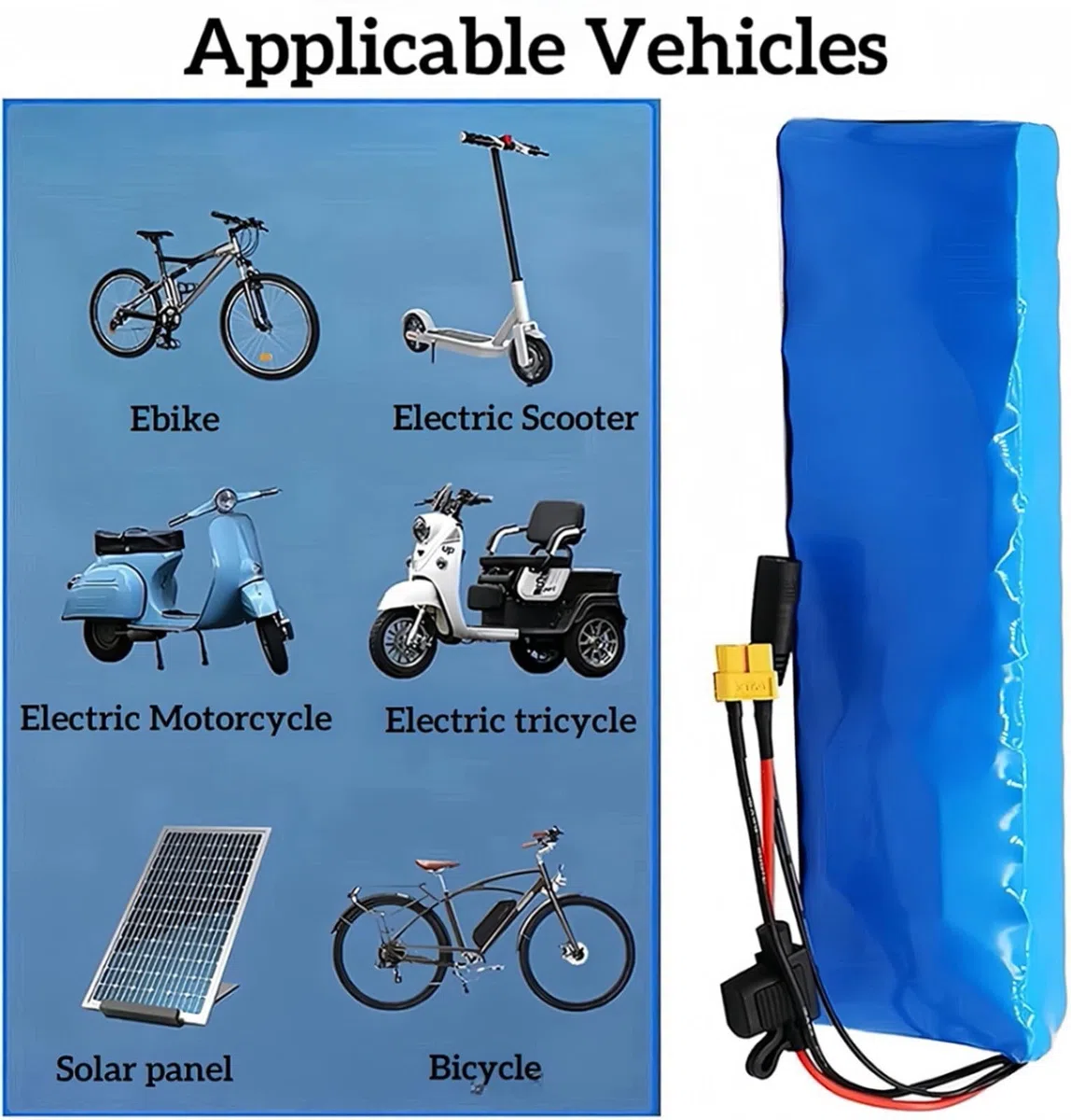 Batteria Per Bici Elettrica Pedelec Da 36 V 20 Ah, Batteria BMS Integrata, Pacco Batteria Per Bici Elettrica, Batteria Agli Ioni Di Litio Ricaricabile Con Caricabatteria 36V 20Ah,T