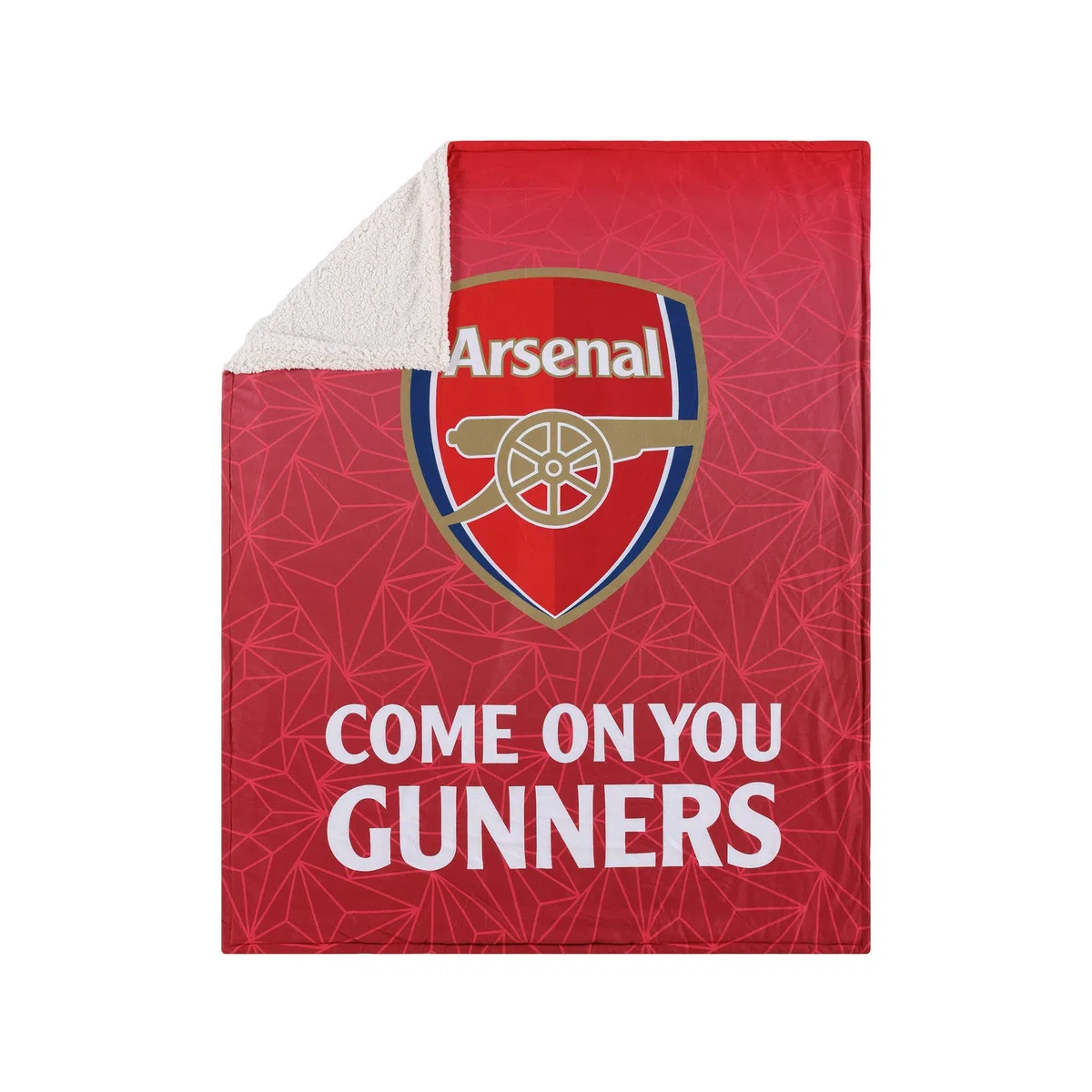 Arsenal FC EPL Slogan Sherpa - Coperta in peluche