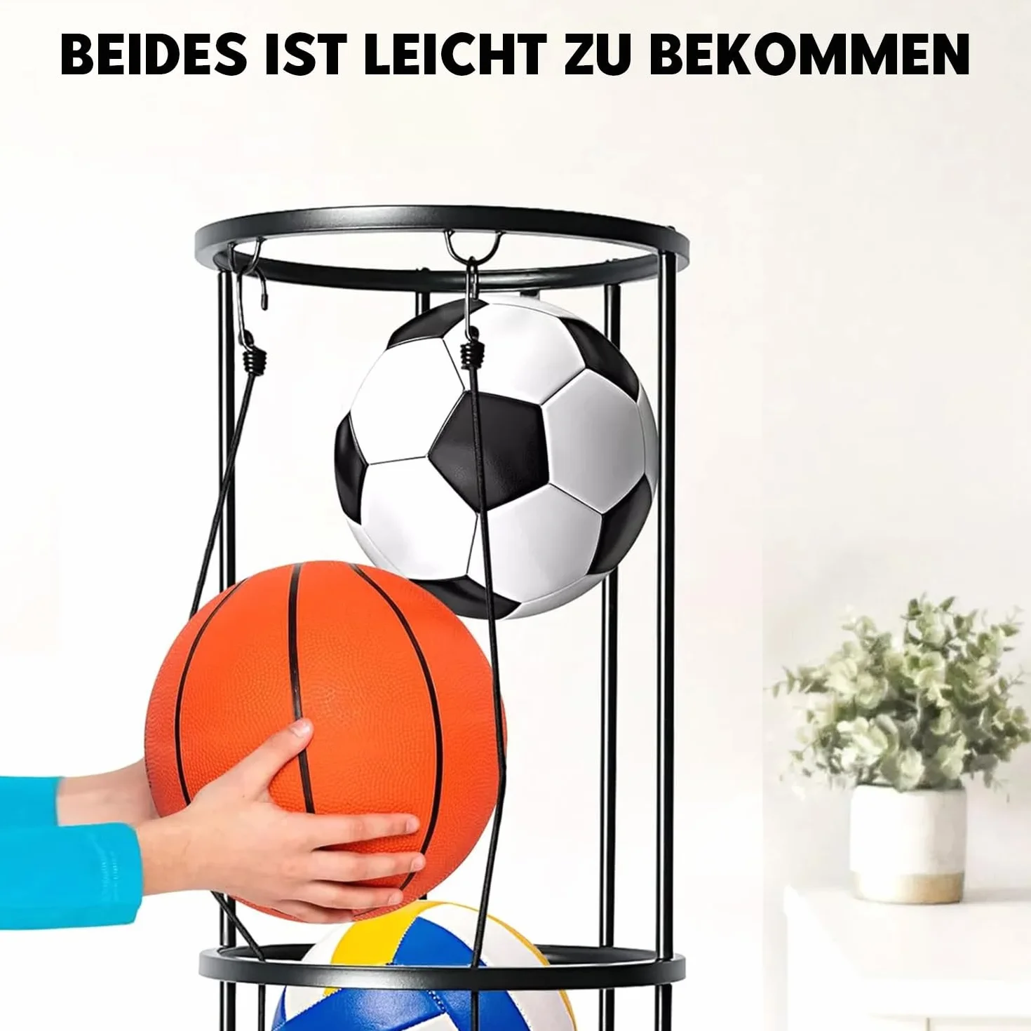 Supporto verticale per palloni, con ruote, per pallone, da pallavolo