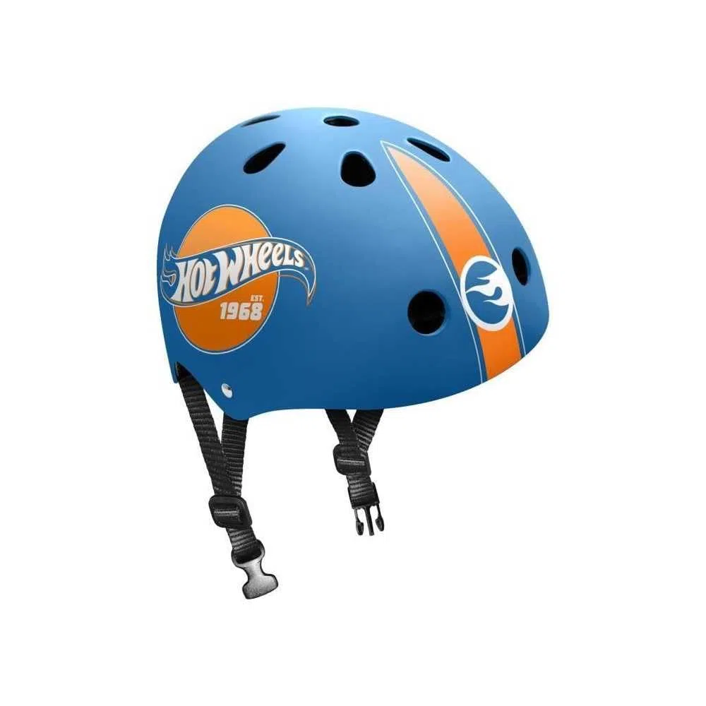STAMP Skating Helmet Hot Wheels Gioventù Unisex, Blue, 53-57 cm Circonferenza testa