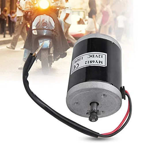 Motore elettrico spazzolato, MY6812 12V 120W Keenso Motore spazzolato a magneti permanenti ad alta velocità a magneti permanenti con puleggia a cinghia per scooter elettrico
