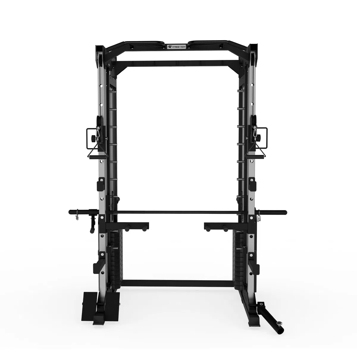 Multistazione Palestra Home Gym Smith Machine S8000 150 kg con 2 Torri Pesi | Macchina Palestra Multifunzione con Lat Machine, Pulegge 2:1 e Barra Guidata