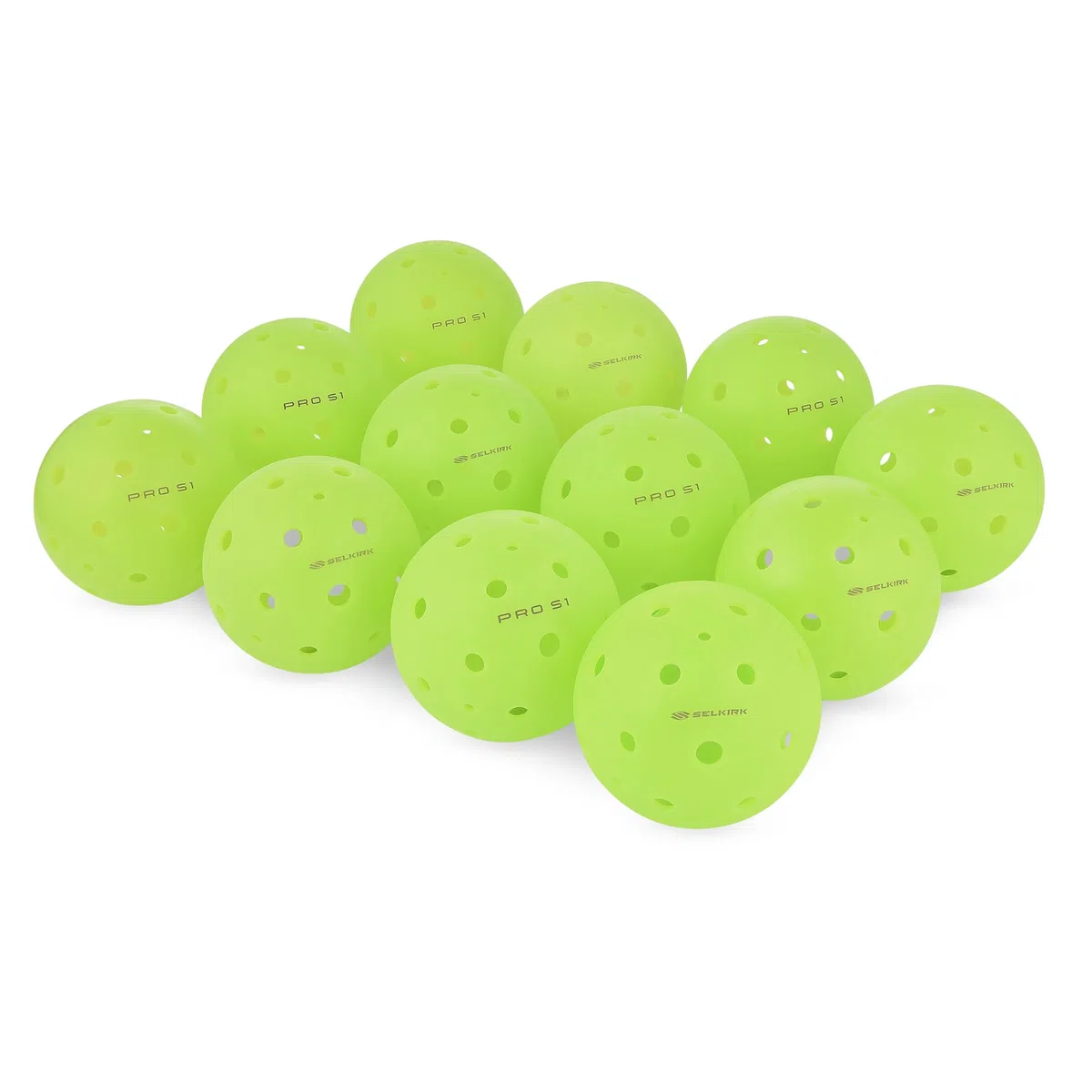 Selkirk Sport Pro S1 Palla da pickleball, resistente alle crepe, a 38 fori, per esterni, approvata USAPA, per tornei, aerodinamica avanzata