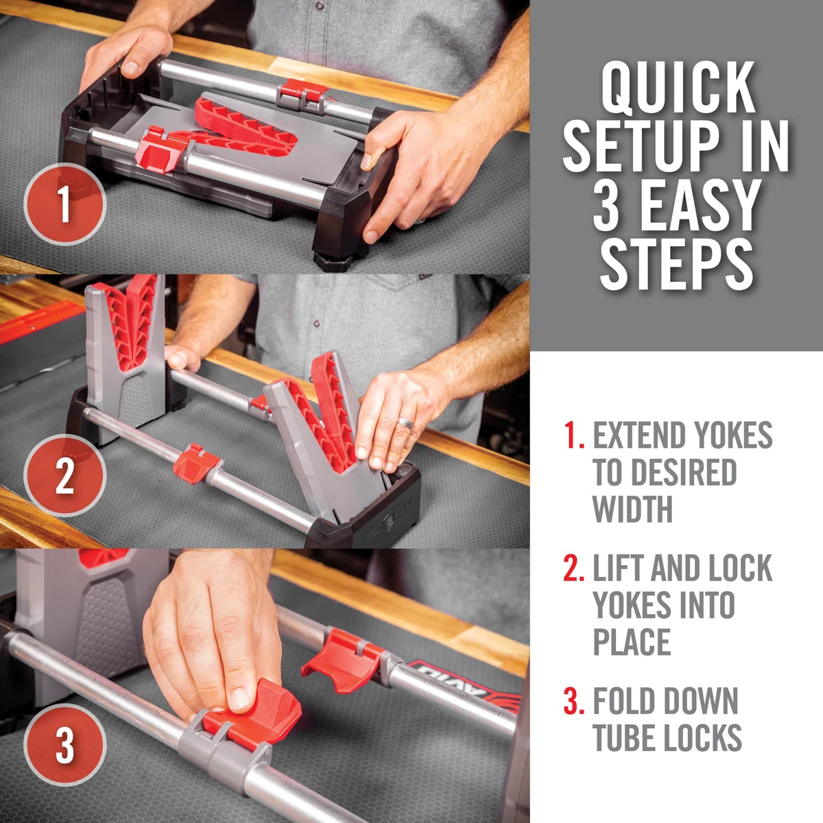 Real Avid Speed Stand | Design pieghevole, supporto regolabile da 25,4 cm a 40,6 cm per pulizia e manutenzione | Supporto compatto e portatile | Morsa leggera perfetta per fucili da caccia e fucili da