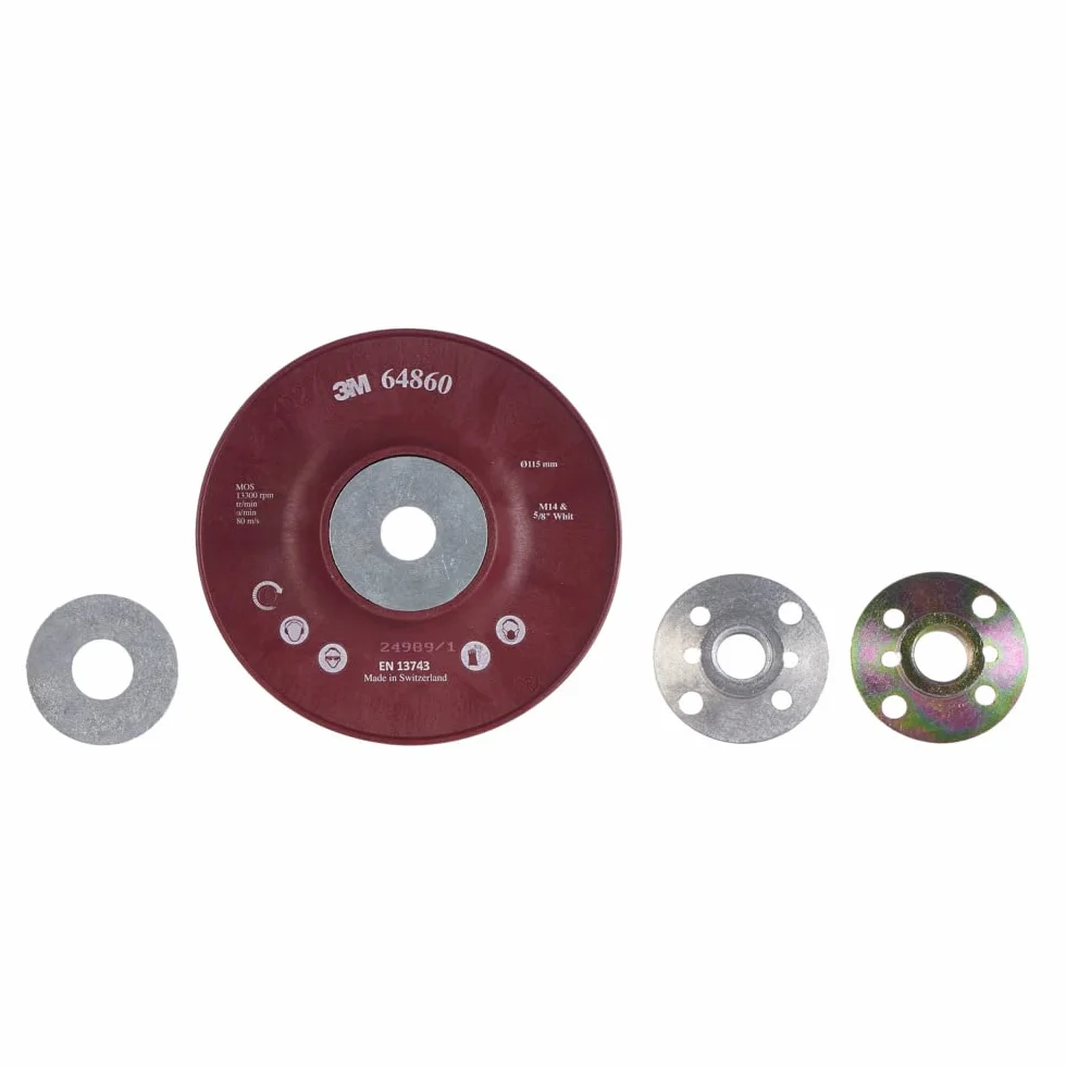 3M Cubitron II Fibre Disc 982CX Pro, 36+, disco scanalato con imbottitura di backup a coste, 115 mm