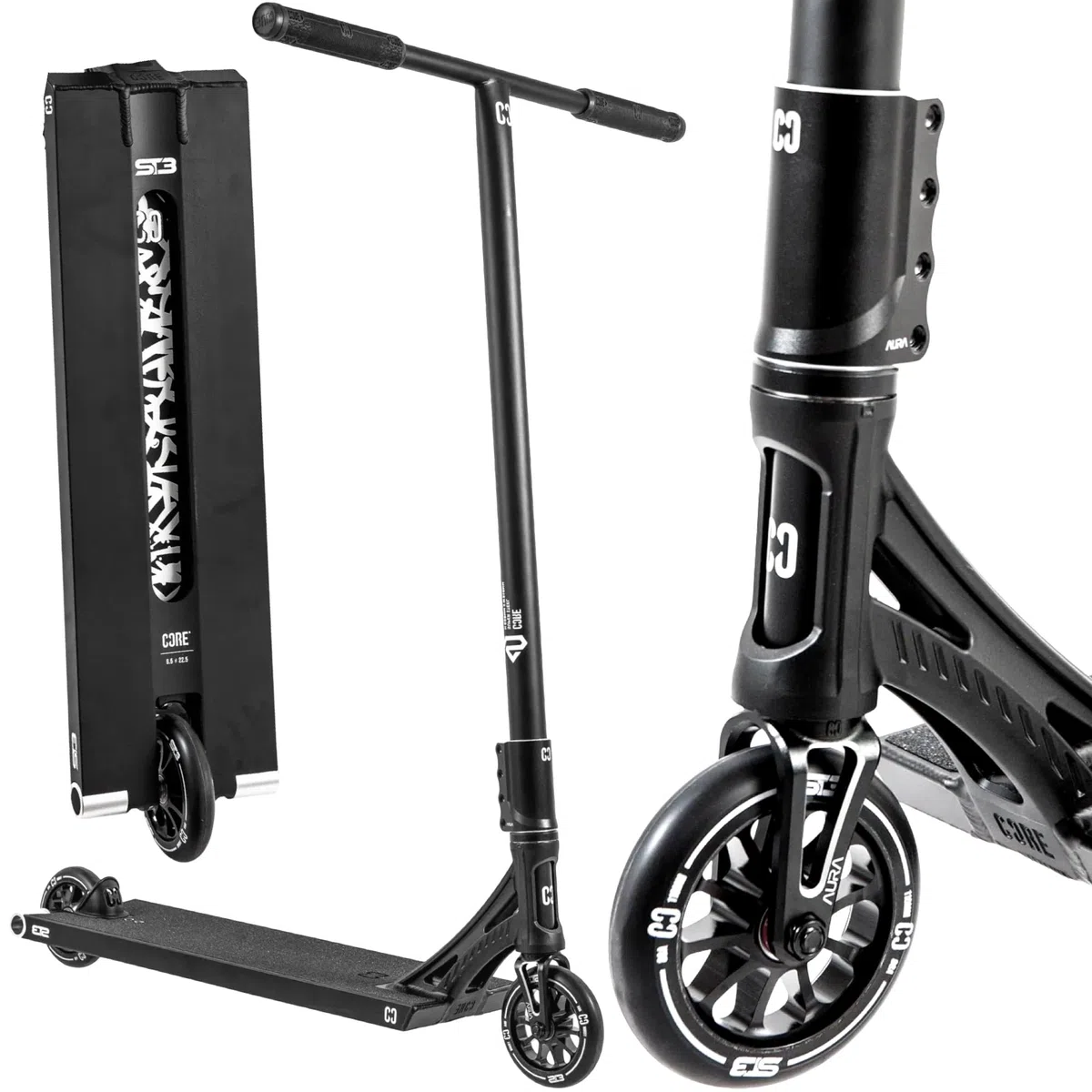 CORE Stunt Scooter Trick Roller da 110 mm I ABEC 9 I per principianti e professionisti, a partire dai 5 anni, 78-96 cm di altezza I + adesivo Fantic26