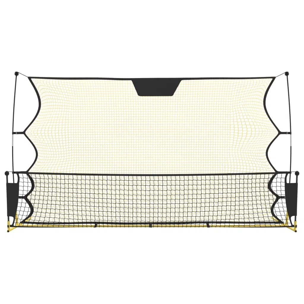 Rete da Rimbalzo per Calcio in Poliestere, Nera e Gialla, per Uso Esterno, Resistente ai Raggi UV e all'Acqua, Portatile con Borsa per Il Trasporto, Facile da Montare, 183x85x120 cm
