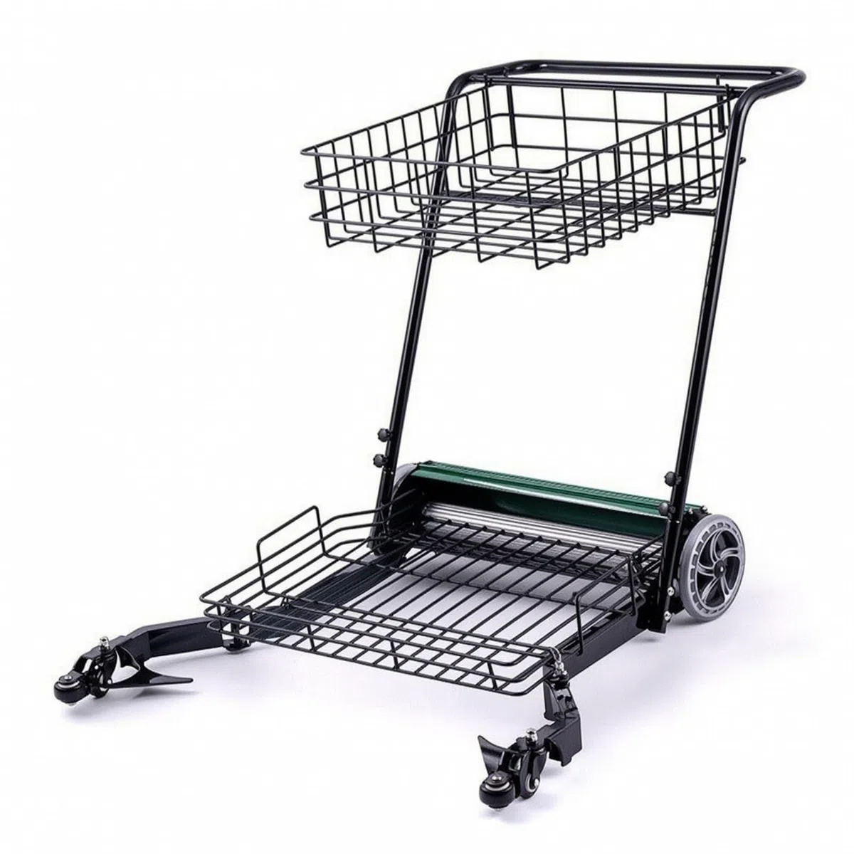 Tennis Ball Collector Carrello Raccoglipalline Tennis Carrello Tennis Cesto Tennis Contenitore Palline Grande Capacità con Sezione Superiore E, Verde