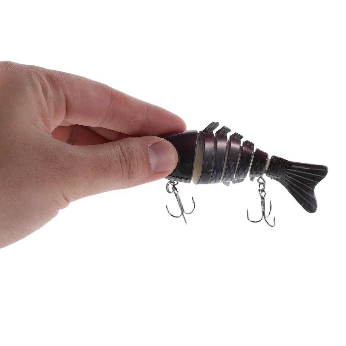 INOOMP Kit 10 Esche da Pesca Multi-snodate 10 Cm in Plastica per Acqua Dolci e Salate, Esche Artificiali Realistiche Swimbait Movimento Naturale per Pesca a Spinning e Predatori Marini