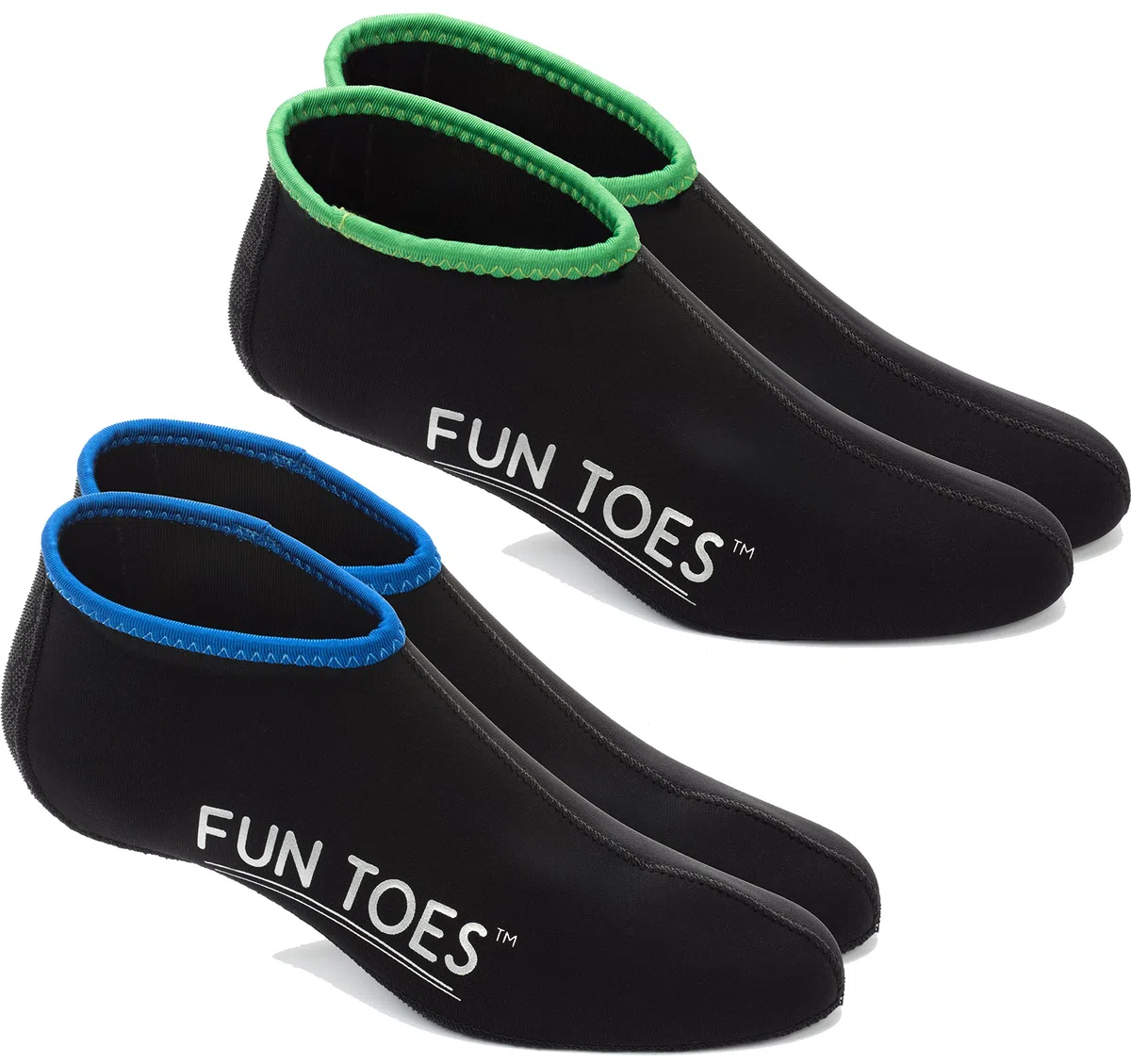 FUN TOES 2,5 mm calzini in neoprene per sport acquatici donna uomo 2 paia di calzini per immersioni subacquee, snorkeling, pagaia, jet ski