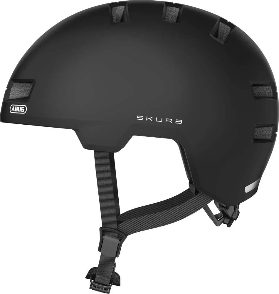 ABUS Casco da città Skurb - Casco da bici robusto per l'uso quotidiano, il pattinaggio, la BMX o il longboarding