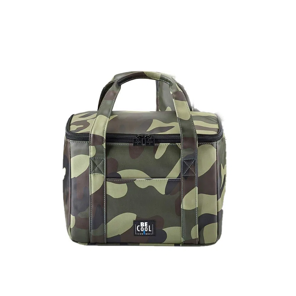 Be Cool City Borsa Termica Elegante in Ottica Camouflage, 28 x 18 x 21 cm, Volume Circa 10,5 L, con Ampi Manici per Picnic, Scuola, Viaggi, Cosmetici