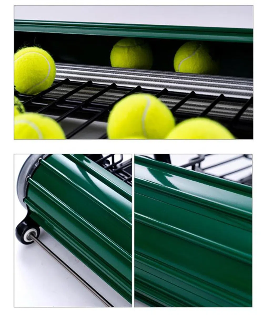 Carrello per raccogliere palline da tennis e retriever automatico, può contenere fino a 290 palline, raccoglie 90 alla volta per vari campi da tennis