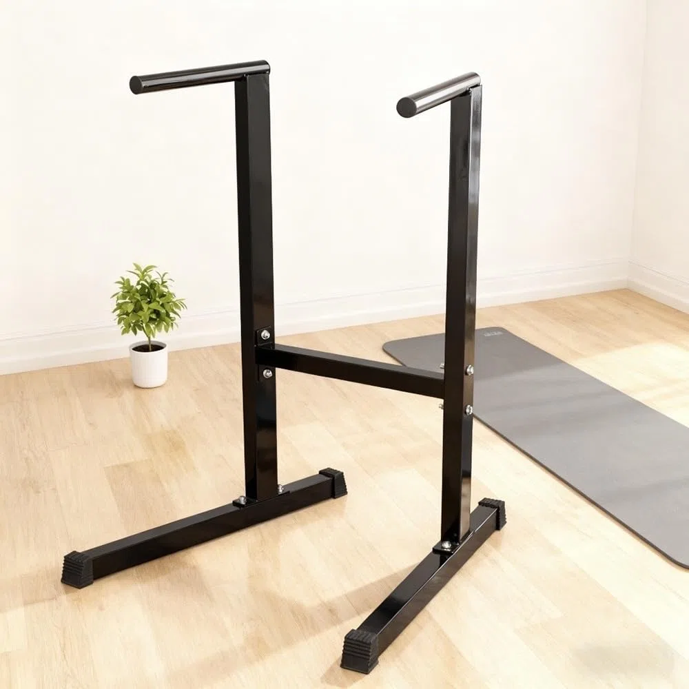 Yaheetech Dip Station per Allenamento Gym Home Dip Barre Parallele Fitness Casa o Palestra Stazione Fitness in Acciaio per Calisthenics/Stretching/Addominali Stazione di Trazione Muscolare Nero