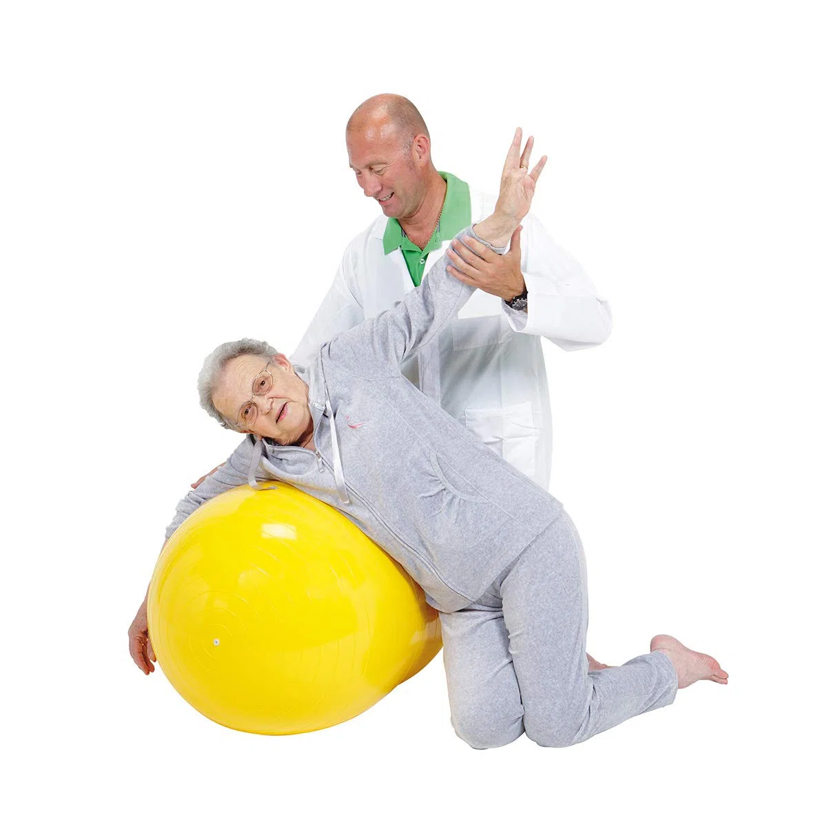 GYMNIC Physio Roll Palla doppia per fisioterapia, ideale per esercizi di equilibrio, coordinazione e supporto terapeutico per bambini, adulti e anziani