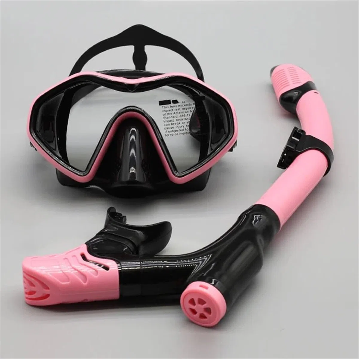 Maschera Subacquea Set da Snorkeling Maschera Subacquea in Vetro temperato antiappannamento in Silicone, Occhiali per Adulti Maschera da Snorkeling a Prova di perdite(Black Green)