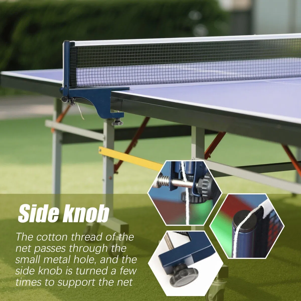 Generico Rete da Pong con Morsetti Resistente e Robust per Uso Intensivo | Rete facile da montare per ogni tavolo da tennis per in Casa, Sala Giochi, Giardino, Cantina, Allenamento Sportivo