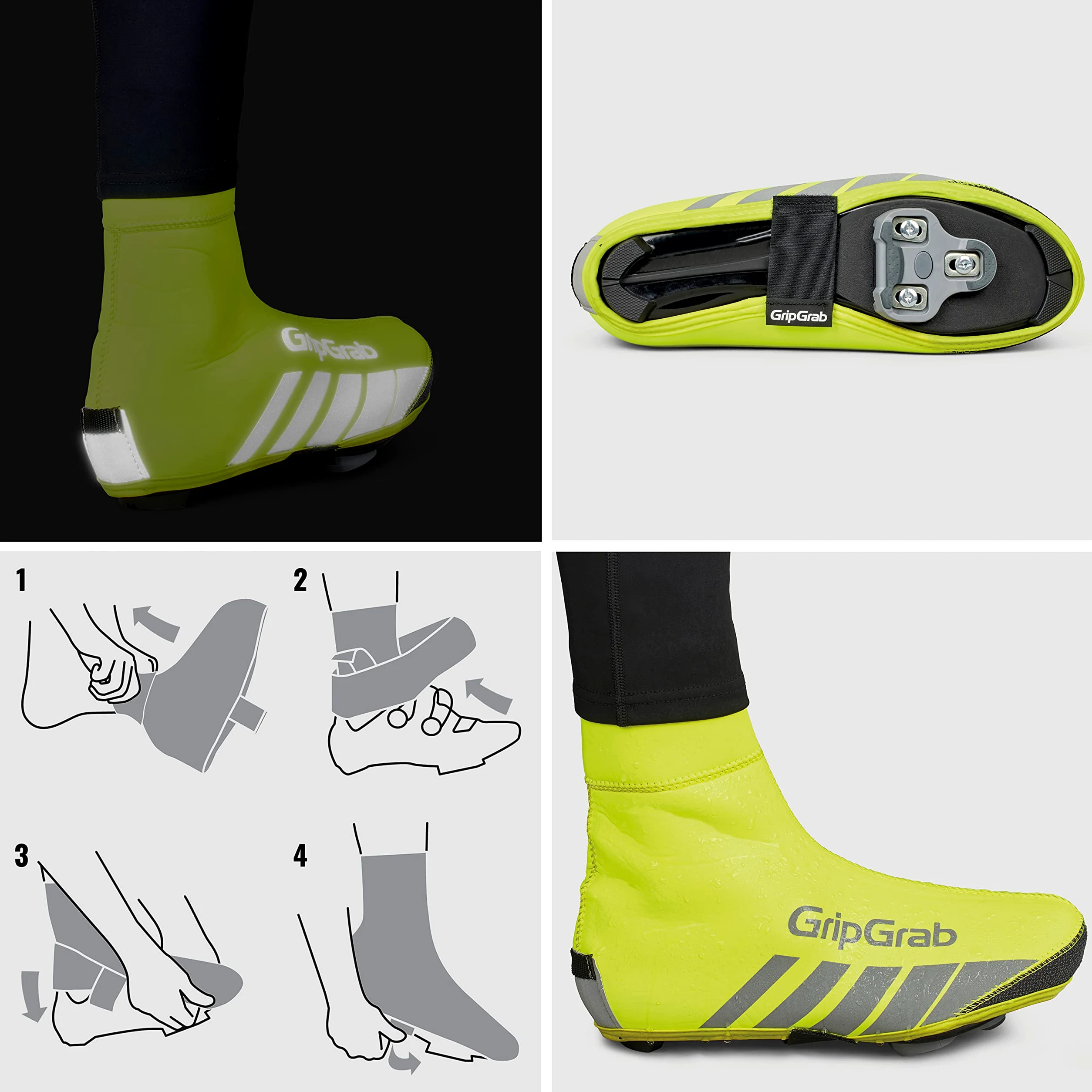 GripGrab RaceThermo Copriscarpe per Bici da Strada Impermeabili in Neoprene Invernale Sovrascarpe Termici Antivento