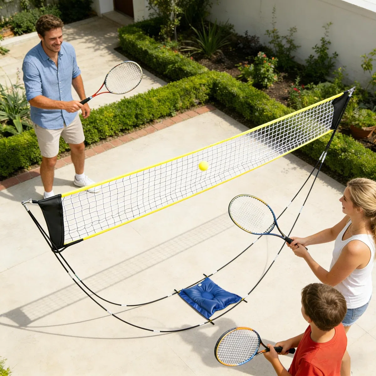 Rete da Badminton Attrezzatura per Allenamento Pieghevole | Rete da Tennis Compatta per Pratica in Giardino, Campeggio, Spiaggia, , Palestra, Scuola, Università