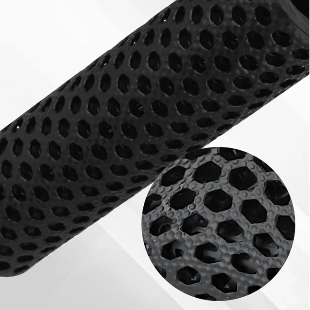 Manopole per manubrio di mountain bike, stampate in 3D, ergonomiche, assorbenti, traspiranti, design a rete, per manubri da 22,2 mm, con anelli di bloccaggio in lega di alluminio, colore
