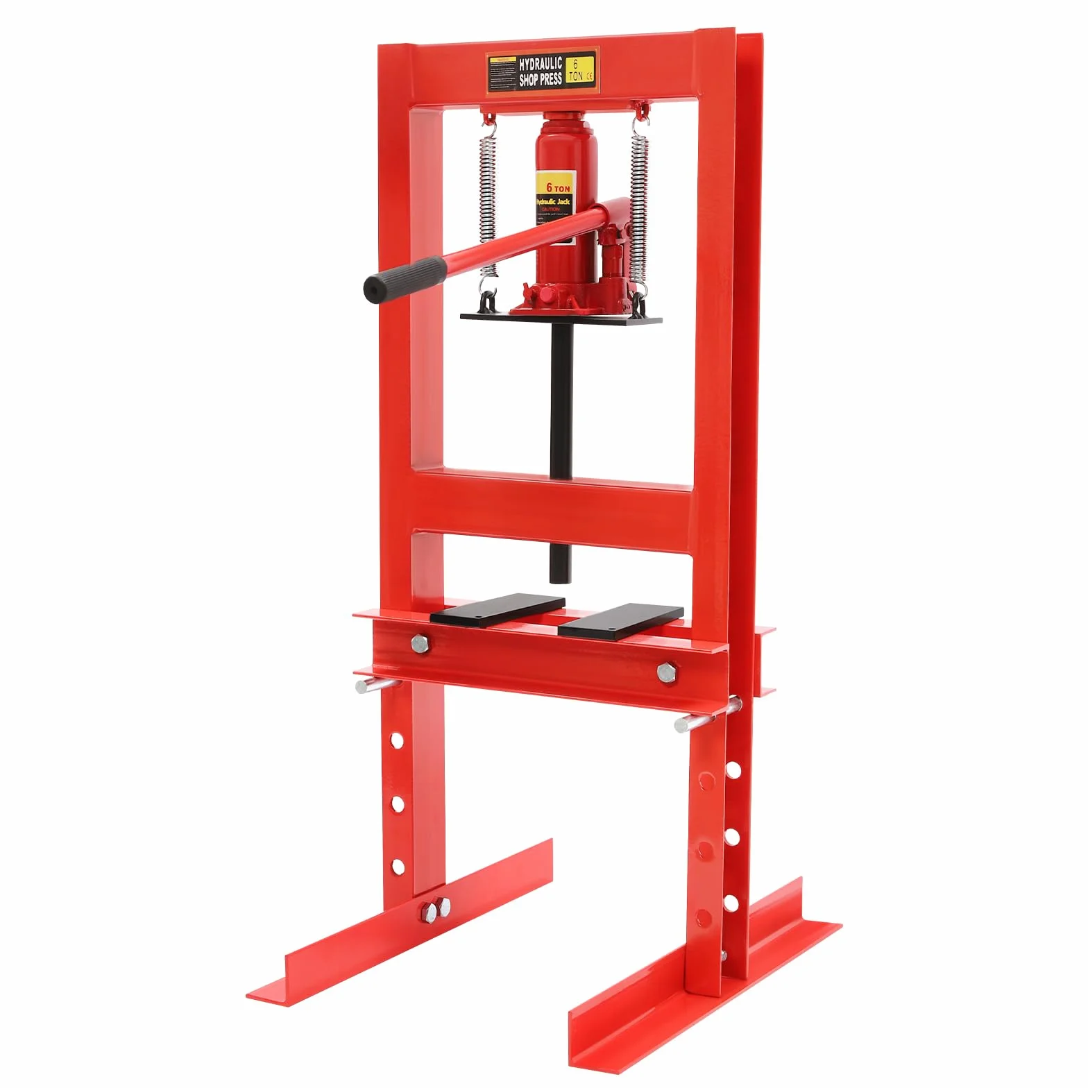 Pressa da officina idraulica 6T, pressa idraulica da officina pressa a per telaio Tonnellate 4 livelli Altezza regolabile per officine meccaniche