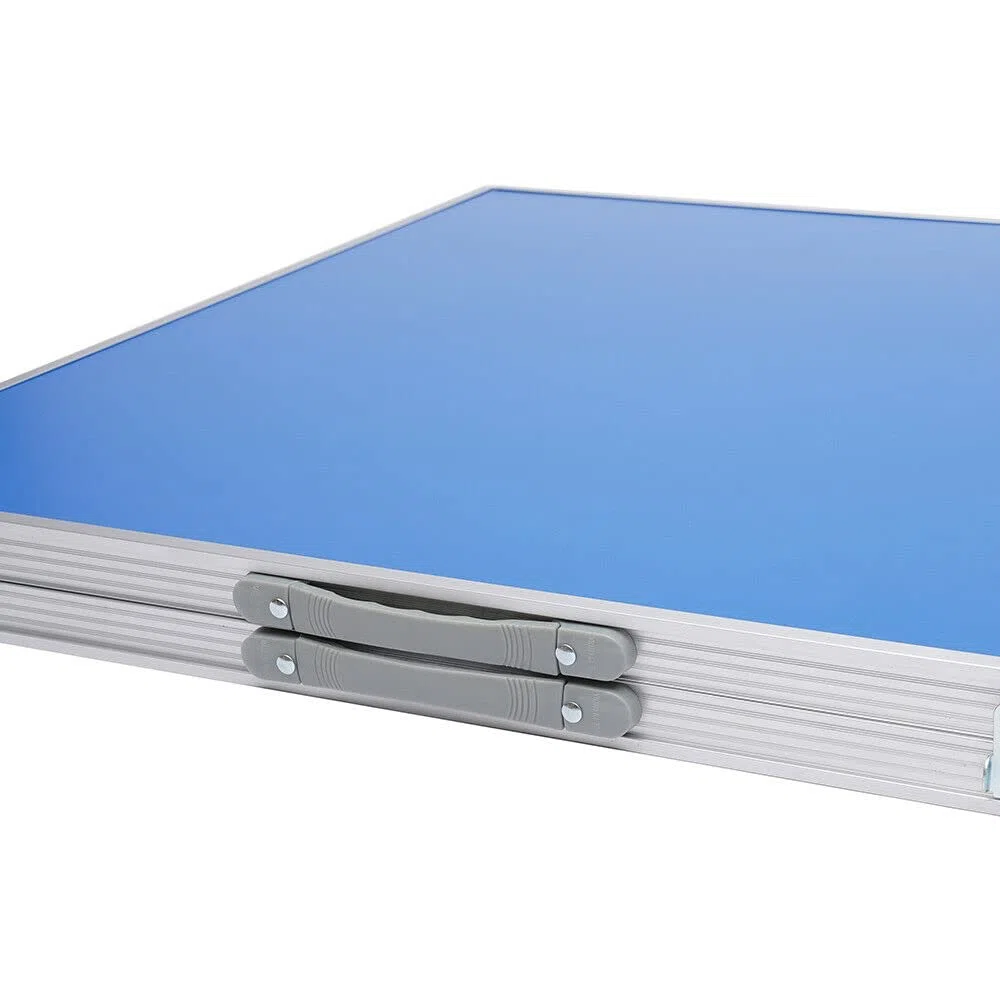 Tavolo pieghevole da tennis per interni ed esterni, con 2 cuscinetti e 3 palline, mini tavolo da ping pong per casa e giardino, 152 x 76 x 76 cm